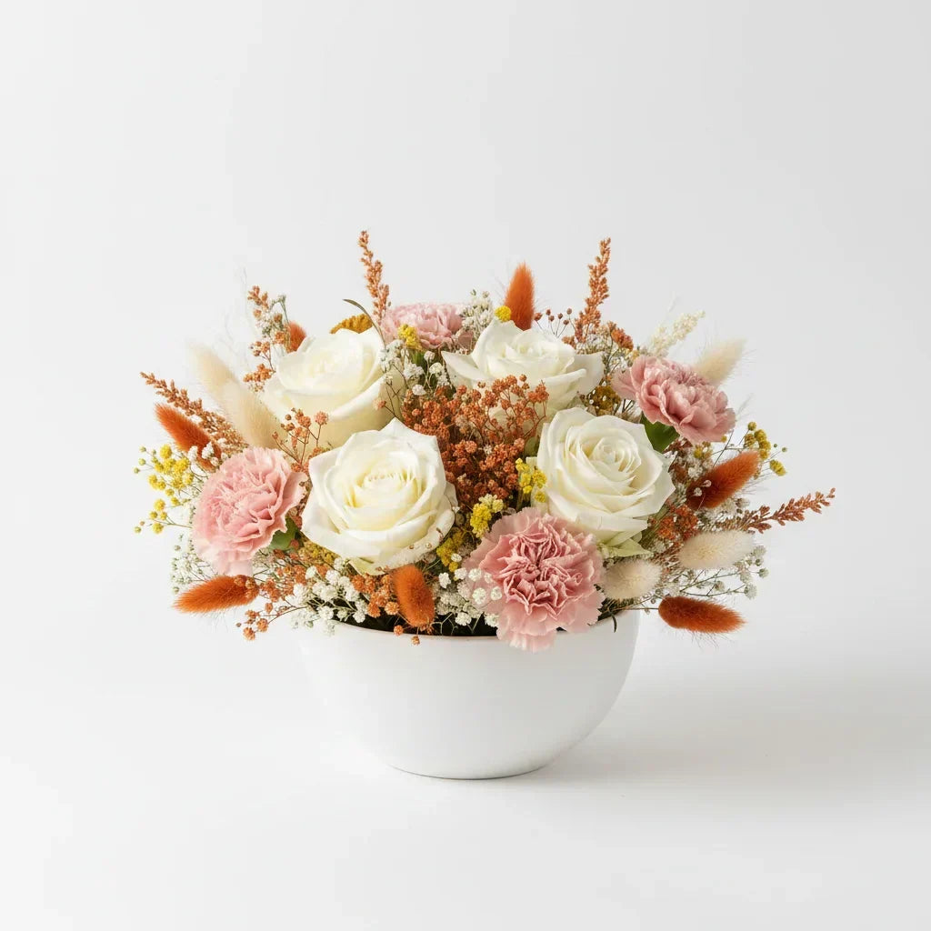 Buchet din flori de ceară parfumată handmade CBCandle România — decorațiune elegantă pentru casă
