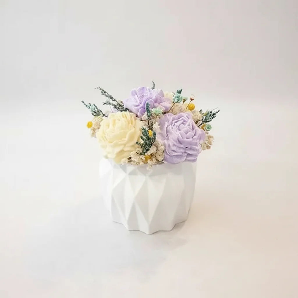 Buchet mare handmade din flori de ceară parfumată - cadou premium elegant realizat manual din ceară naturală de soia - CBCandle România
